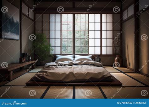 Japanese Style Bedroom With Minimalist Design And Comfortable Bed