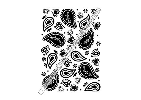 Bandana Pattern Svg Paisley Pattern Svg Transparent Etsy