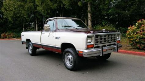 1984 Dodge Ram W 350 4x4 1 Ton Prospector Royal Se Low Miles Power