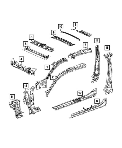 2023 2024 Dodge Hornet A Pillar Reinforcement Right 68611861AA Mopar