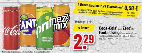 Coca Cola Auch Zero Oder Fanta Orange Angebot Bei Trinkgut 1Prospekte De