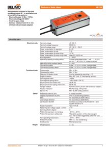 Technical Data Sheet Damper Actuator Nm A Sr