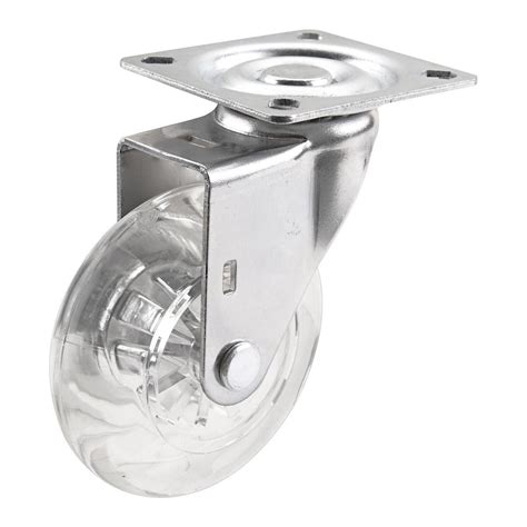 In Clear Polyurethane Light Duty Swivel Caster