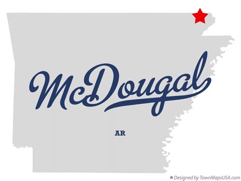 Map Of Mcdougal Ar Arkansas