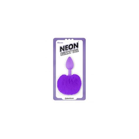 Neon Plug Anal con Cola Púrpura Noche Secreta