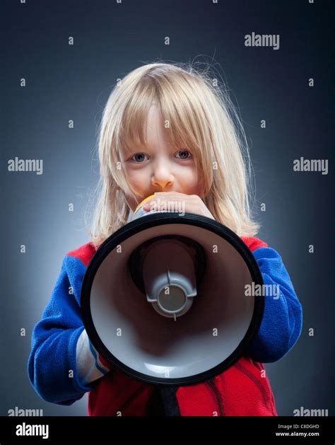 Boy With Megaphone Hi Res Stock Photography And Images Alamy