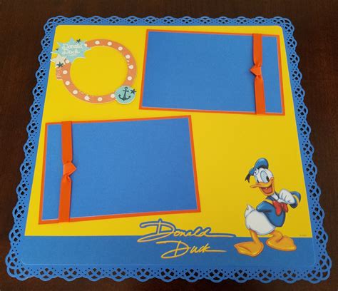 Disney Donald Duck Scrapbook Layout 1 Page 12x12 Premade Scrapbook Page