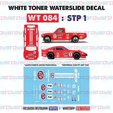 Hot Wheels White Toner Decal WT084 STP 1 Shopee Malaysia