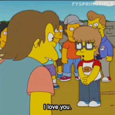 Lisa tells Nelson she loves him. #simpsons #cute | Los simpson, The ...