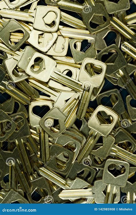 Gold Colored Key Blanks Stock Photo Image Of Foundry 142985908