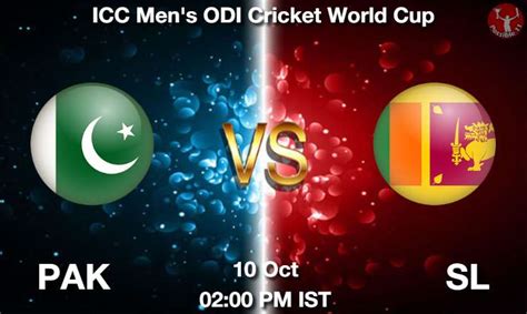 Pak Vs Sl Dream11 Prediction Team Live Cricket 10 Oct 2023