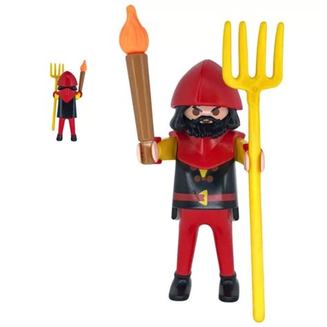 Figurine Playmobil Paysan Avec Torche Et Fourche Eur Picclick Fr