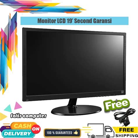 Jual Led Lcd Monitor Pc Komputer Cctv Inch Merek Campur Normal