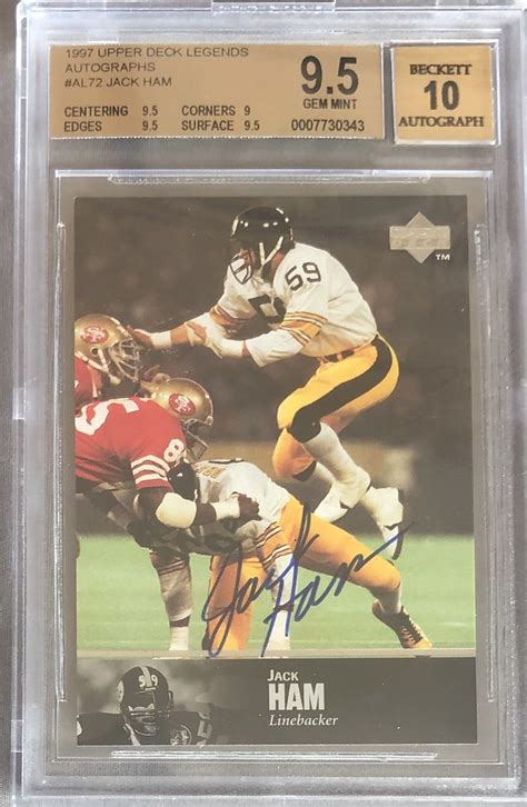 1997 Upper Deck Legends Autographs AL72 Jack Ham BGS 9 5 Flickr