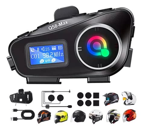 Audífonos Para Casco De Motocicleta Bluetooth Lcd Moto Meses sin