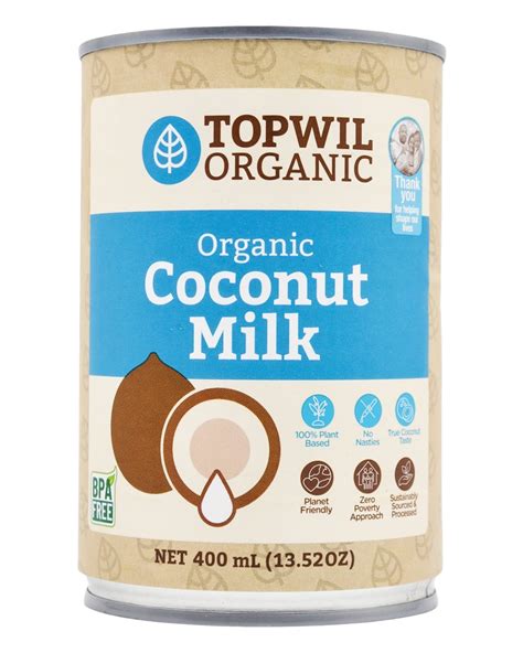 Topwil Organic Coconut Milk Canned 400ml Lazada Ph