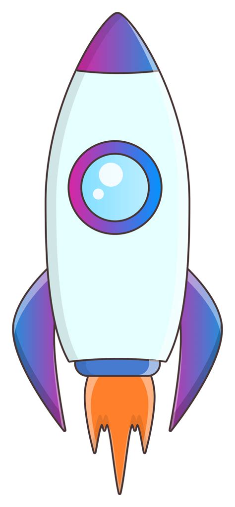 Isolated Rocket Ship Sticker 20038457 PNG