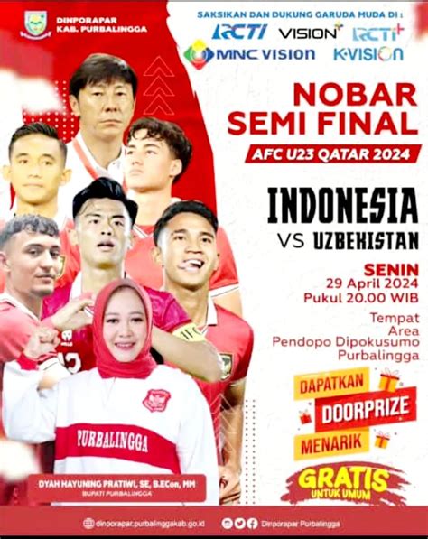 Pemkab Purbalingga Gelar Nobar Indonesia U Vs Uzbekistan U Malam