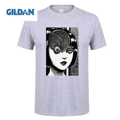 Gildan Uzumaki Roupas Masculinas Camiseta Horror Manga Camisetas Tees