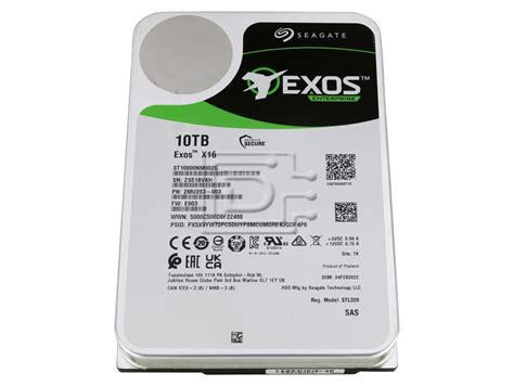 SEAGATE EXOS X16 10TB 7.2K SAS 12GBPS 3.5IN 4KN 512E (ST10000NM002G)