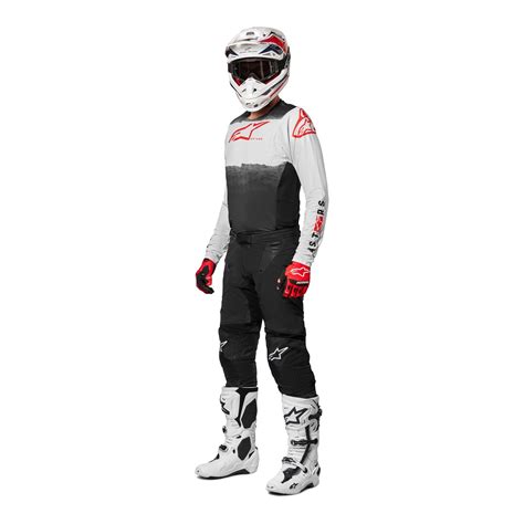 Maillot Cross Alpinestars Supertech Foster Blanc Noir Rouge