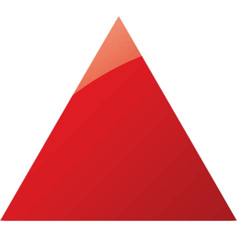 Web 2 Ruby Red Triangle Icon Free Web 2 Ruby Red Shape Icons Web 2