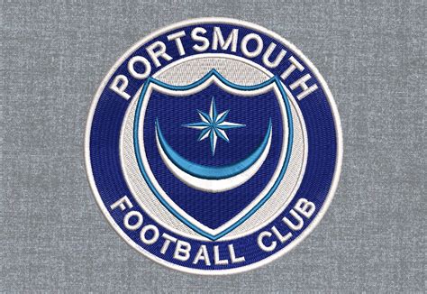 Portsmouth FC logo Machine embroidery design pattern 3 sizes | Etsy