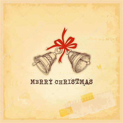 Retro Christmas card, vintage style worn paper background vector — Stock Vector © Danussa #16267625