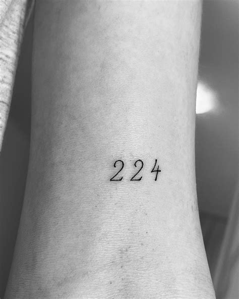 Angel Number 224 Tattoo Symbolizes The Importance Of Expressing