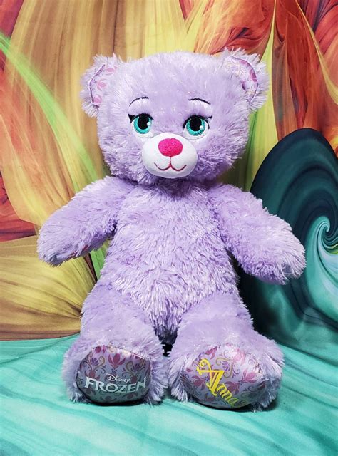 Build A Bear Disney Princess Anna Frozen Purple Plush Sparkle Etsy