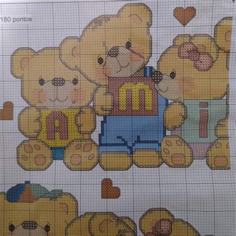 Pin De Marina Feltrin Em Schemi Punto Croce Gratis Urso Ponto Cruz