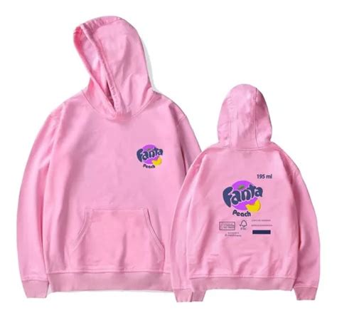 Buzo Canguro Unisex Oversize Rosa Fanta Peach Aesthetic Envío gratis