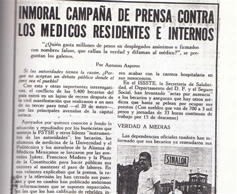 Sucedió Hace 55 Años El Movimiento Médico Almomento Mx