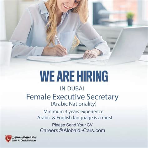 Executive Secretary Dubai Uae Gulf Career Hunt Administrative Jobs