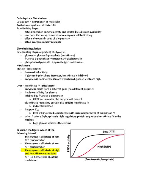 Bioc 3560 Final Exam Notes Carbohydrate Metabolism Catabolism