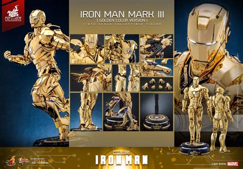 Hot Toys MMS764D69 Iron Man 1 6th Scale Iron Man Mark III Golden Color Version