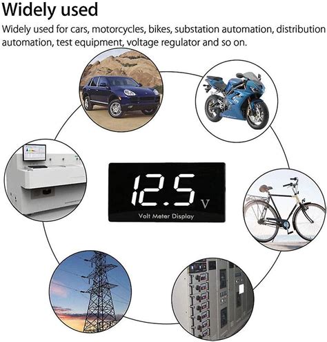 Car Dc V Digital Voltmeter Led Voltmeter Waterproof Shockproof Dc V