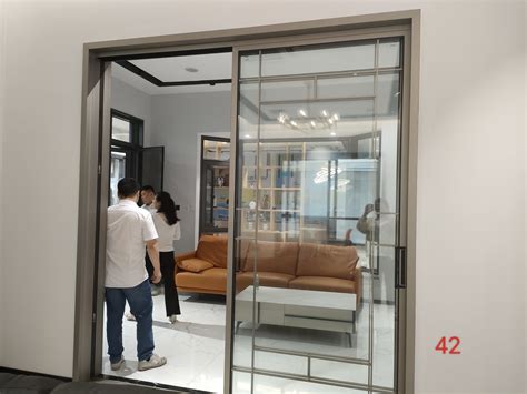 Sound Insulation Minimalist Slim Frame Design Glass Sliding Door