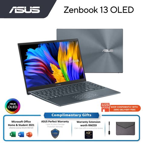 Asus Zenbook 13 OLED Laptop UX325E AKG706WS Pine Grey (Intel Core i5 ...