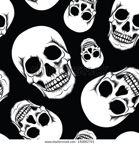 Seamless Skulls Stock Vector Royalty Free