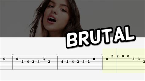 Olivia Rodrigo Brutal Guitar Tabs Tutorial Youtube