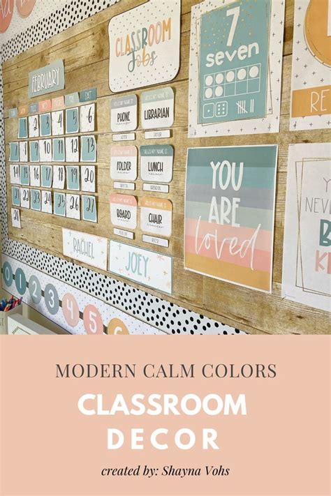 Modern Calm Colors Classroom Decor Bundle Editable Pastel Classroom Decor Elementary