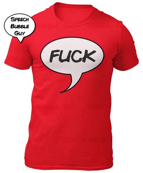Fuck T Shirt Mens A Z Of Swears Speech Bubble Guy