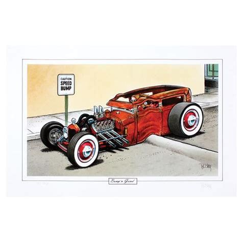 Limited Ed George Trosley Print Bump N Grind Motorsport Art