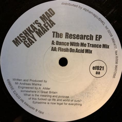 Mad Gay Mafia The Research EP トランス 売買されたオークション情報yahooの商品情報をアーカイブ公開 オークファンaucfan