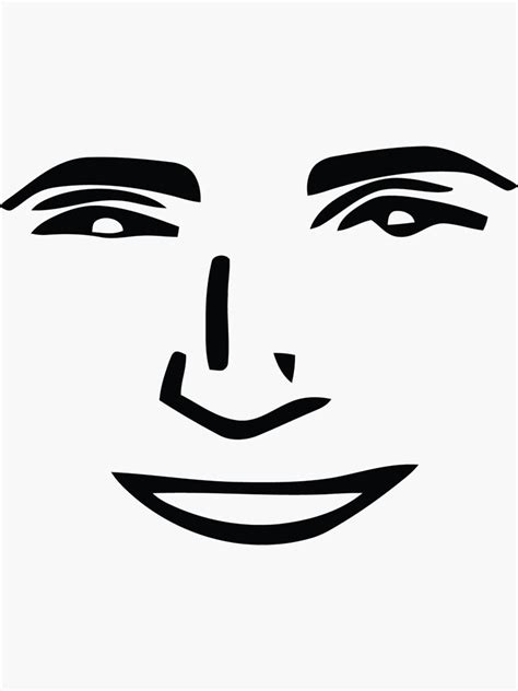 Roblox Man Face Smile Face Man Face Sticker For Sale By