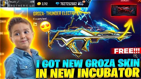 Groza Incubator Free Fire New Groza Skin Free Fire Gameplay