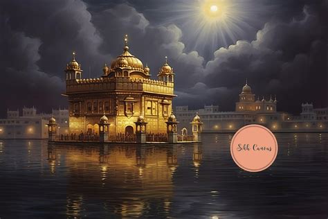 Sikh Digital Art Golden Temple Oil Painting Renaissance Era - Etsy