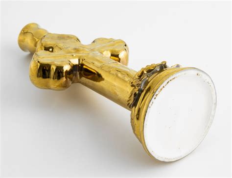 Подсвечник в виде креста, керамика, металл, золочение, Россия, 2015 ...