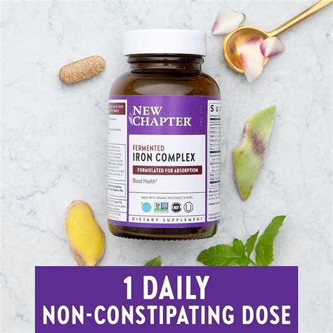 New Chapter Fermented Iron Complex - 90ct 3 Month Supply | Organic